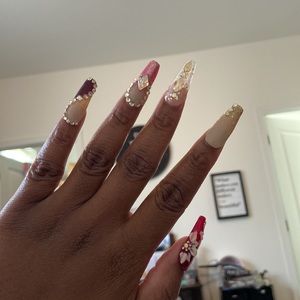 Medium length coffin nails